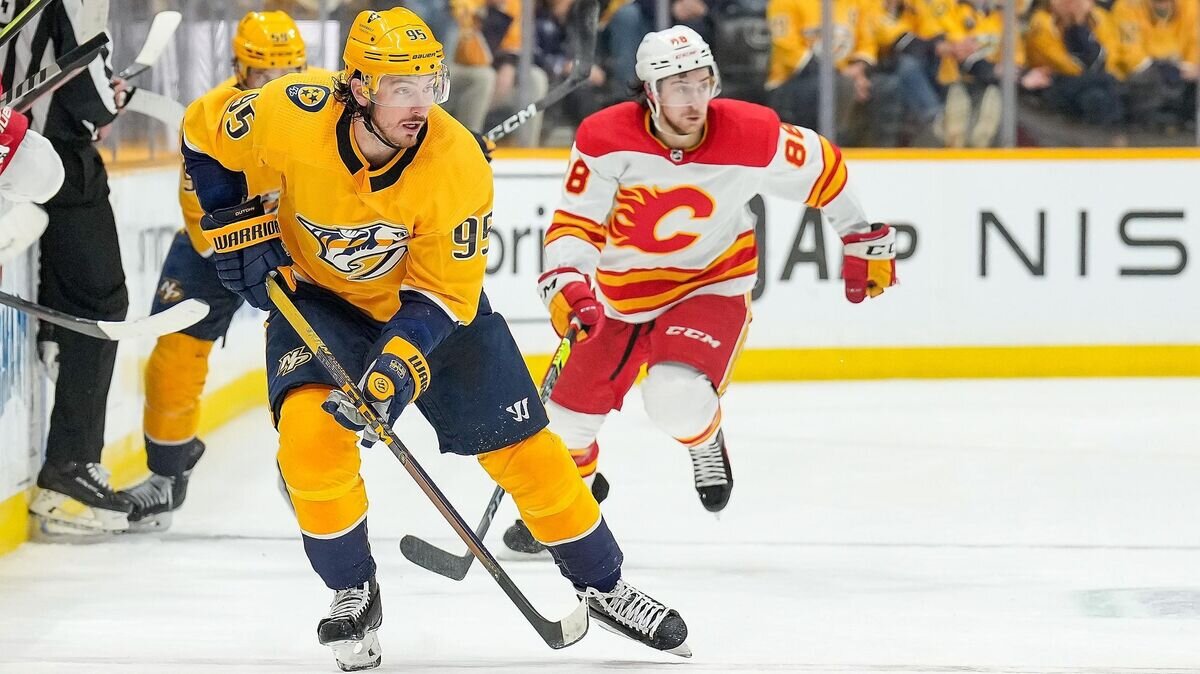    Эпизод матча "Нэшвилл Предаторз" - "Калгари Флэймз"© Фото : nhl.com/predators