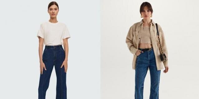    Джинсы клеш Akhmadullina Dreams (7990 руб.) / Love Republic (4599 руб.).сайт интернет-магазина