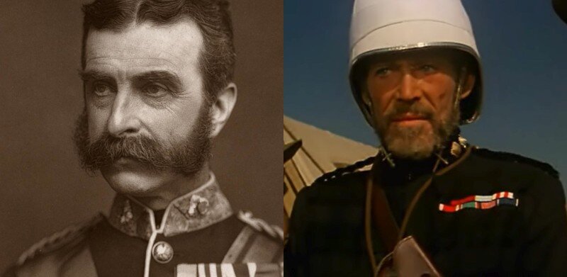 Лорд Челмсфорд и Питер О'Тул. сыгравший его в фильме "Рассвет зулусов" (1979).