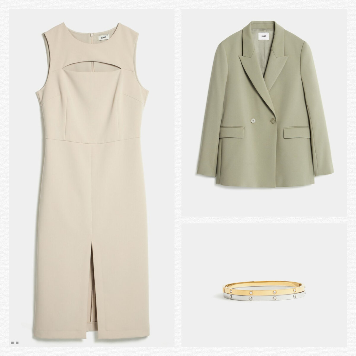 Платье 4599 руб. Блейзер 8999 руб. Набор из 2х браслетов 1799 руб.