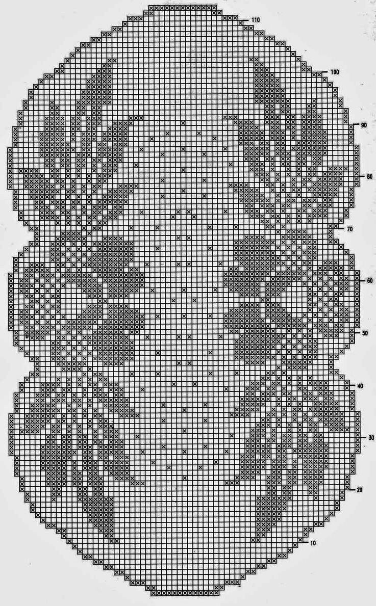 Филейная сетка: вяжем скатерти и салфетки с цветами. Подборка схем ...