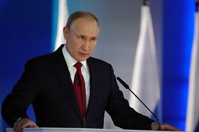    15 января 2020. Президент РФ Владимир Путин выступает с ежегодным посланием Федеральному Собранию. ©Михаил Климентьев