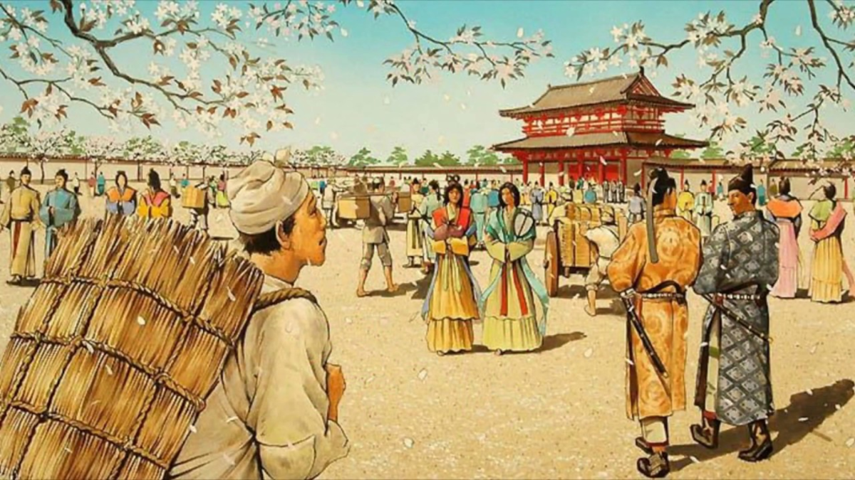 Общины китая. Эпоха Нара в Японии. Период Нара в Японии. Древняя Япония эпоха Нара. Японский рисунок эпохи Нара.