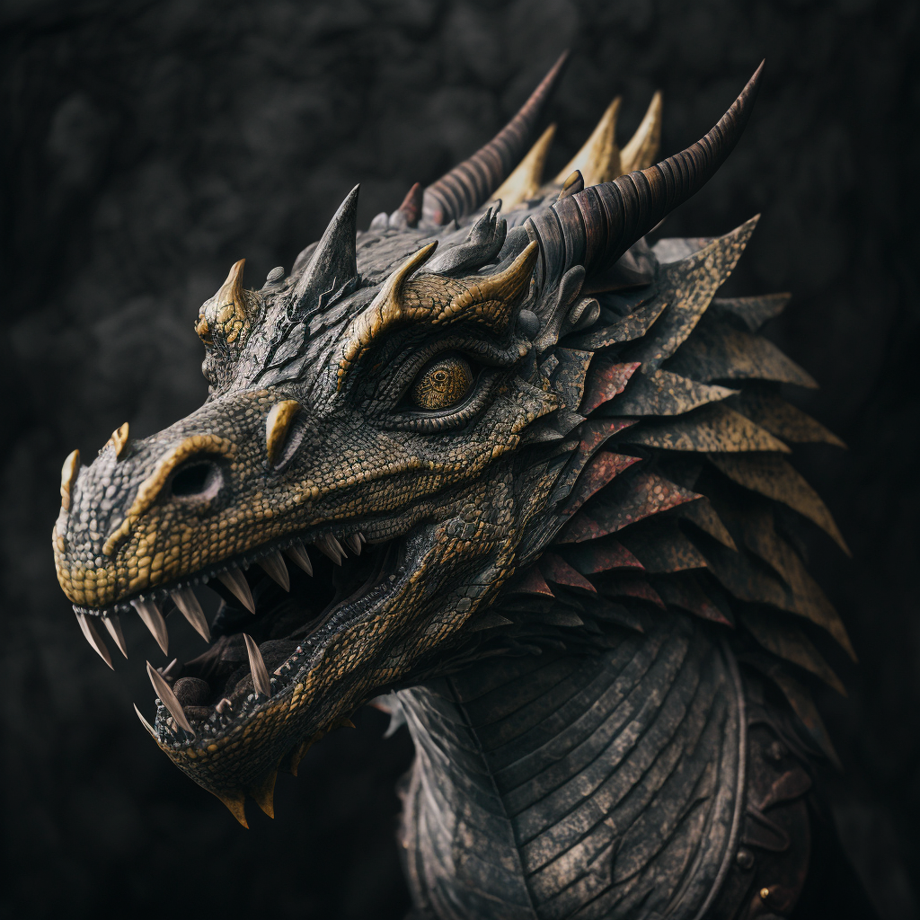 Так выглядел бы древний дракон, вожак всех драконов, по мнению Midjourney