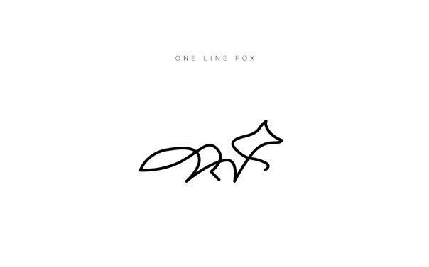 One line fox