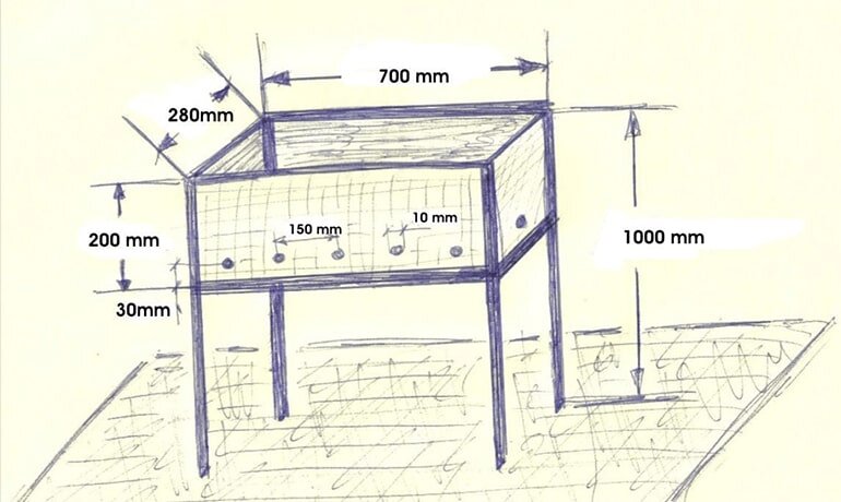 Как сделать мангал своими руками: чертежи, размеры, фото примеры и пошаговые инструкции