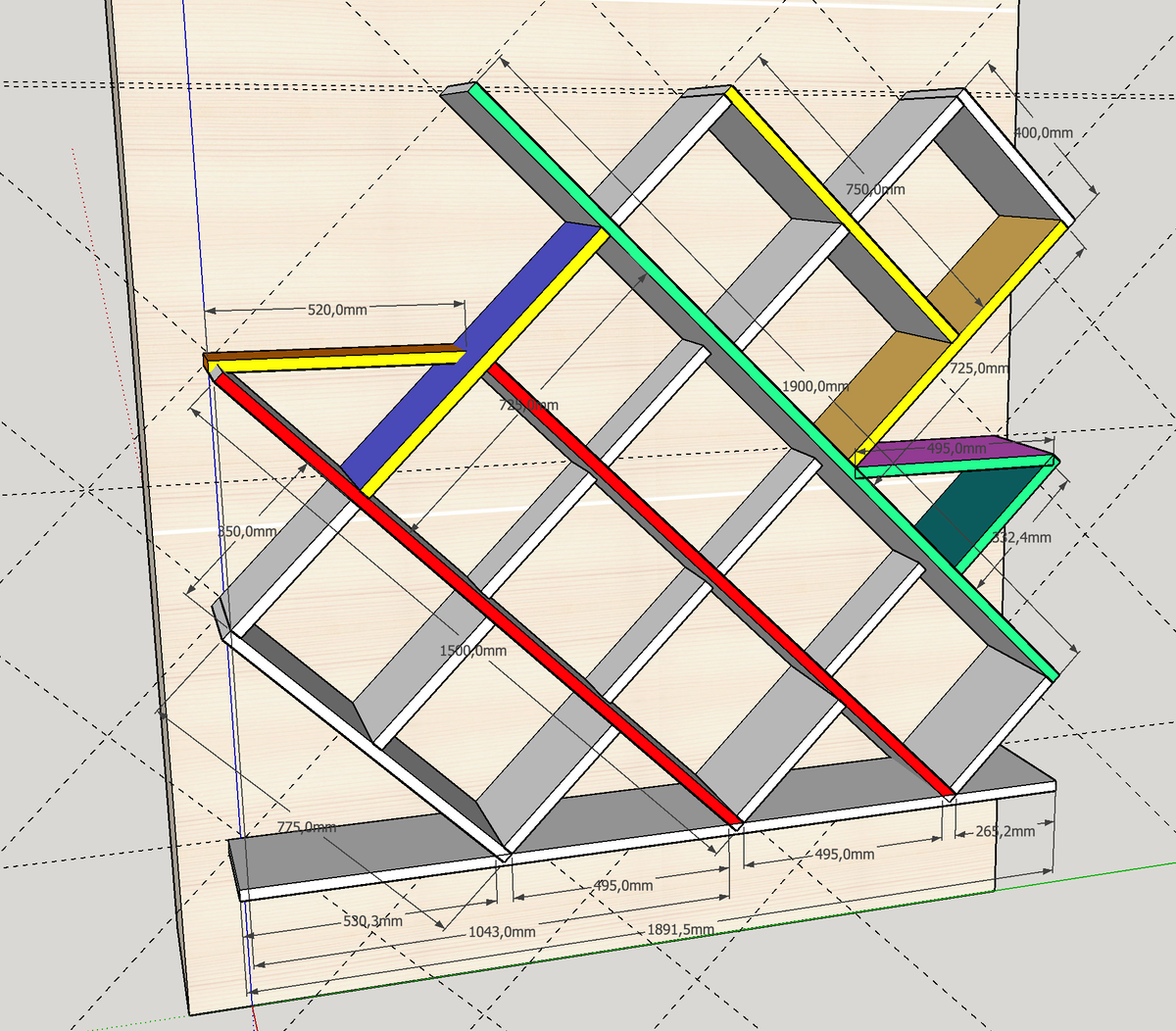 Наклонный стеллаж
