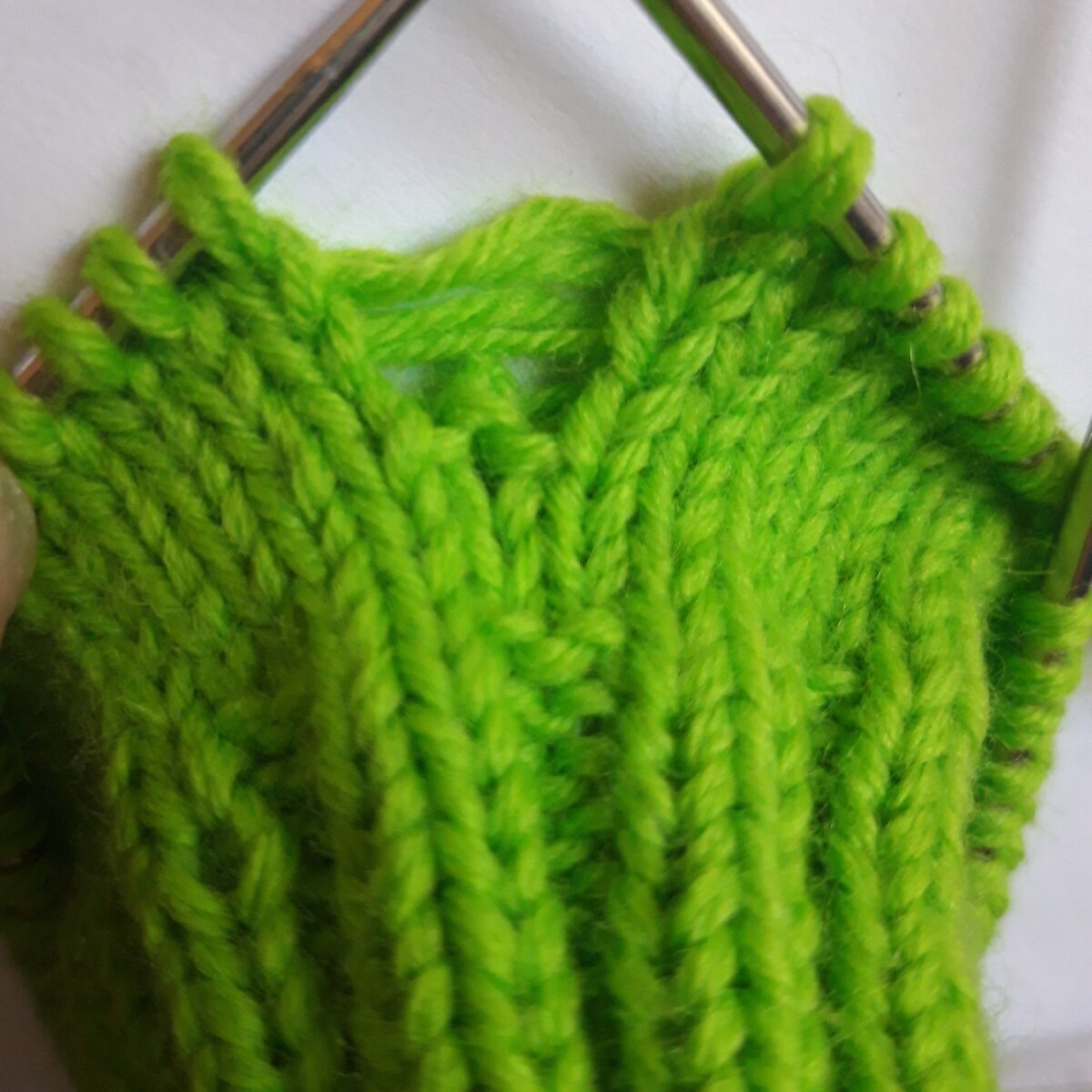 Процесс вязания 