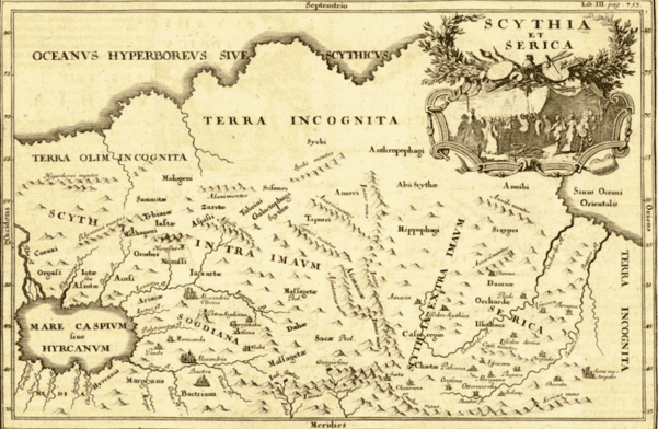 Карта Скифии и Серики Кристофера Селлариуса (Christopherus Cellarius), 1703 г
