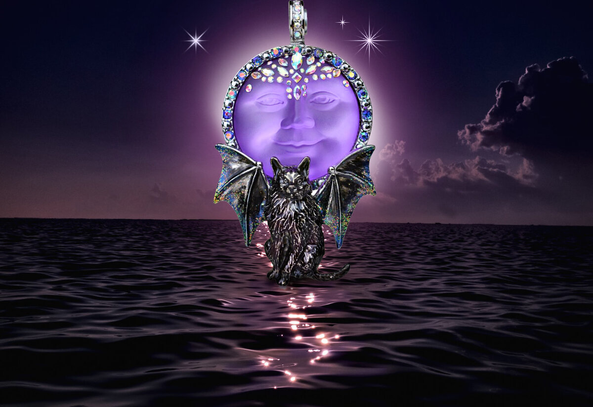 Авторский коллаж Legenda Vincento на основе морского фото Pete Ochoa и кулона Kirks Folly