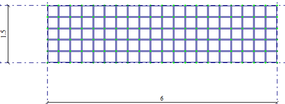 Общий вид модели плиты с размерами