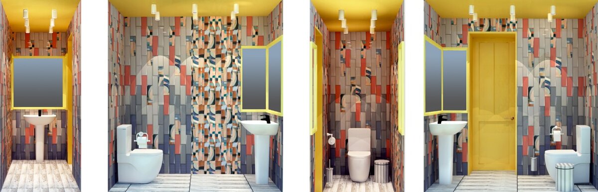 Развёртка интерьера санузла