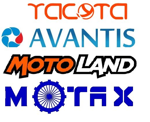 логотип motax, логотип motoland,  логотип avantis, логотип yacota