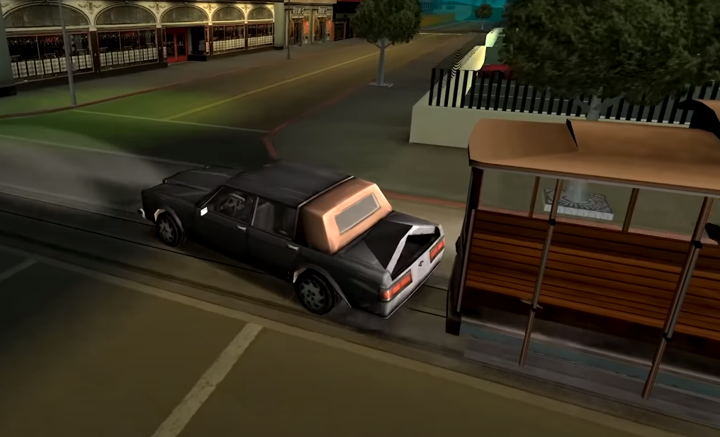 Попытка остановить трамвай.