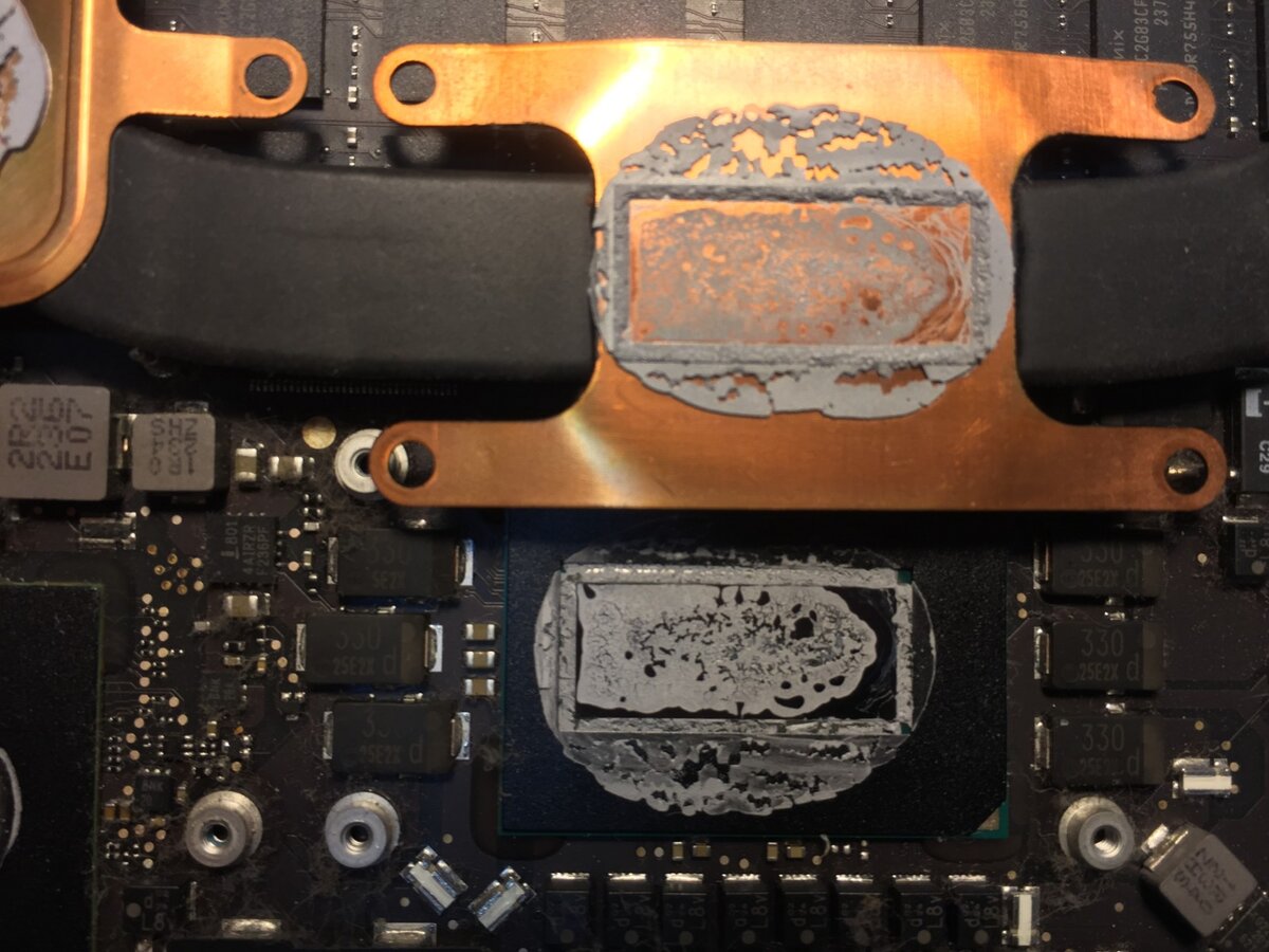 Высохшая термопаста