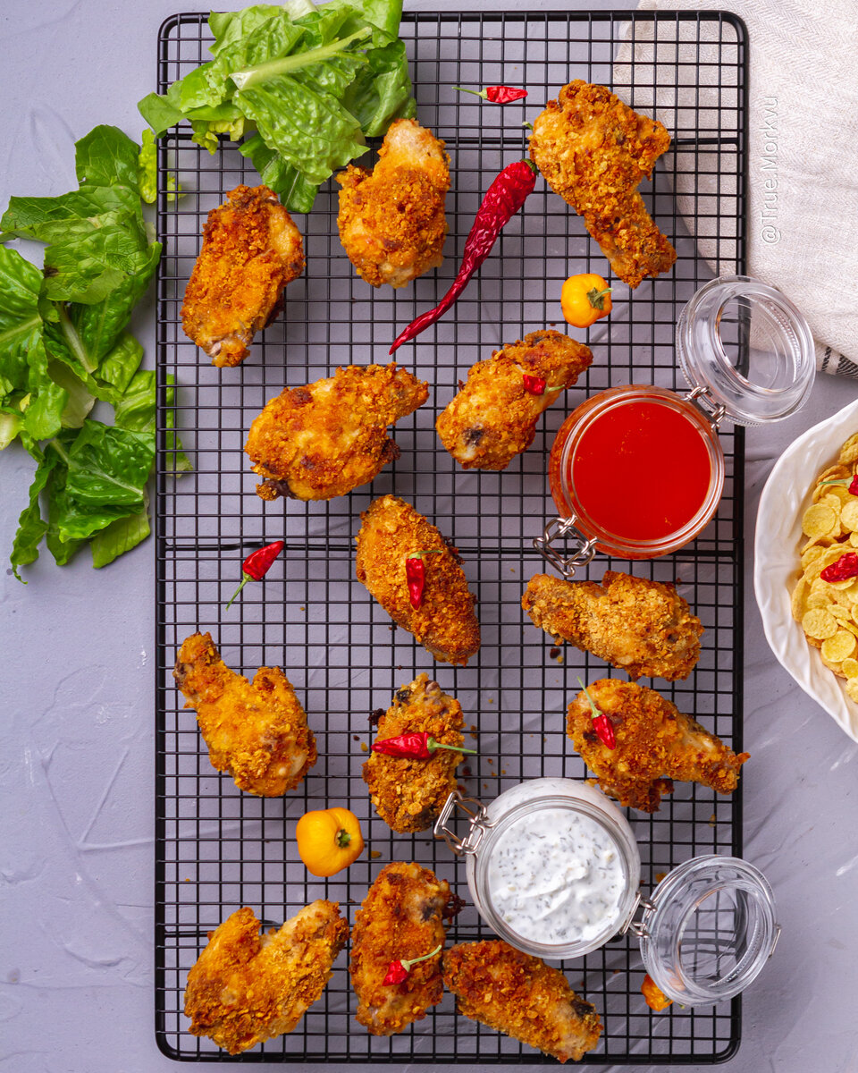 Огненные и хрустящие крылышки🌶🐔 круче, чем в KFC