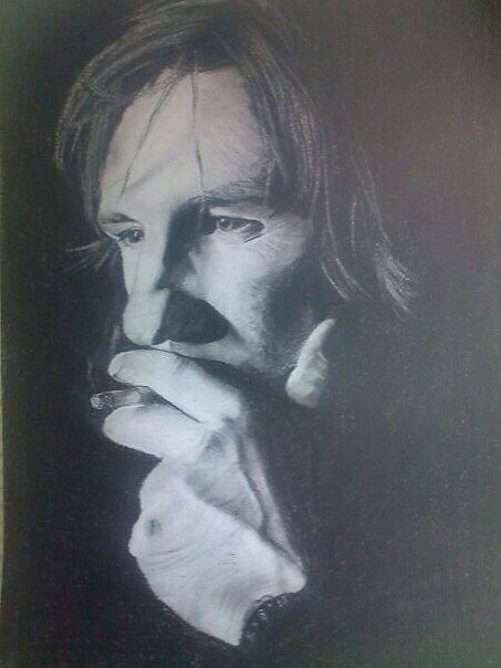 Жерар Депардье ( уголь)