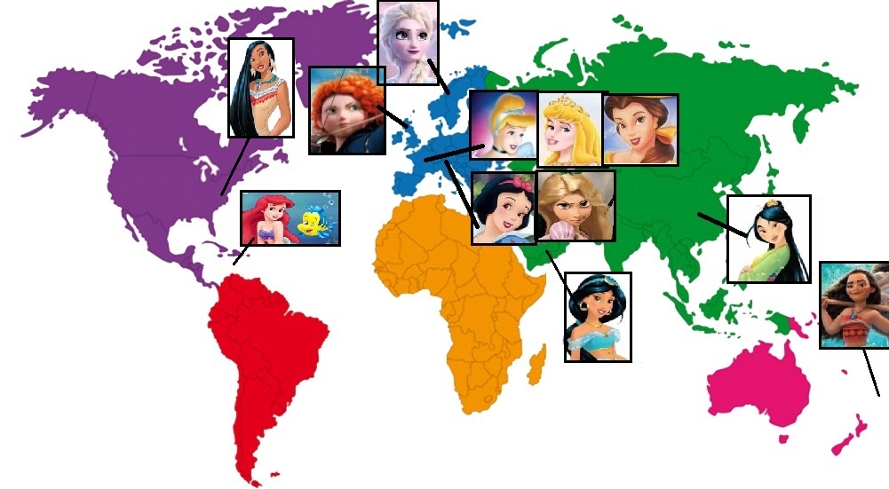 География принцесс Disney