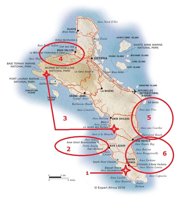 Остров маэ сейшельские острова карта