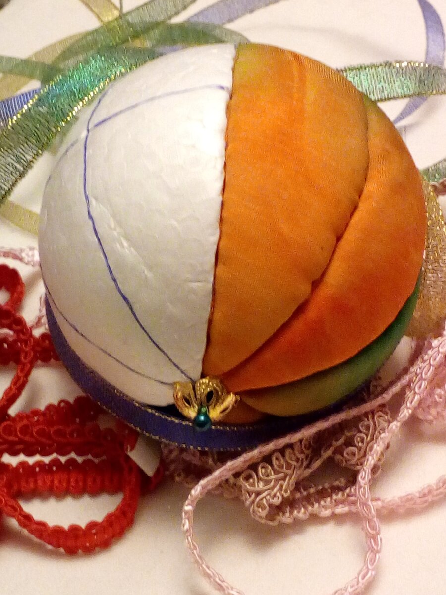 На фото:  шар в технике "Кимекоми". Фото: Ирина Ананьева.