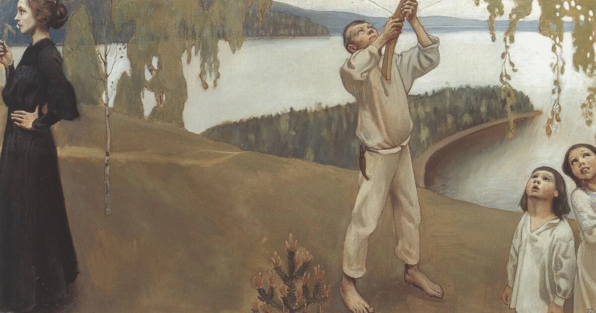 Spring, study for the Jusélius Mausoleum frescos. Аксели Галлен-Каллела. Финская национальная галерея. 1903
