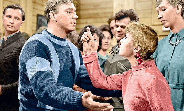 Кадр из фильма «Девчата», кинокомпания «Мосфильм», 1961 год, режисер Юрий Чулюкин.
