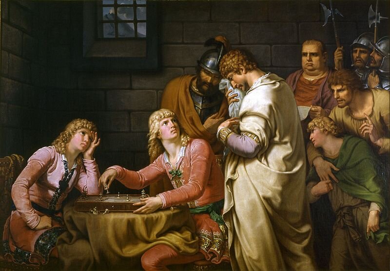 Конрадин и Фредерик слушают свой смертный приговор, картина художника И.Г.Т. Тишбейн (1784)