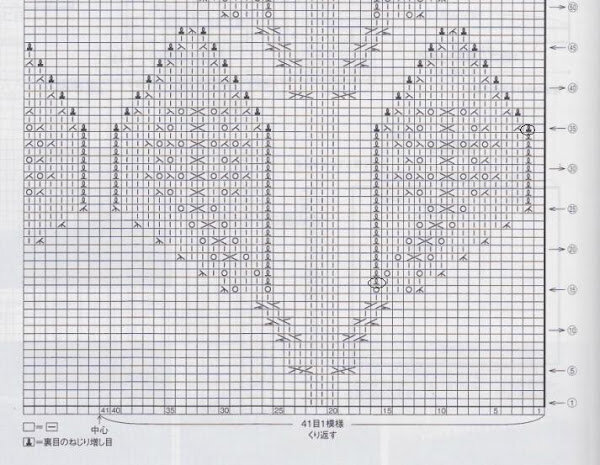 фото 2 - схема узор с листьями