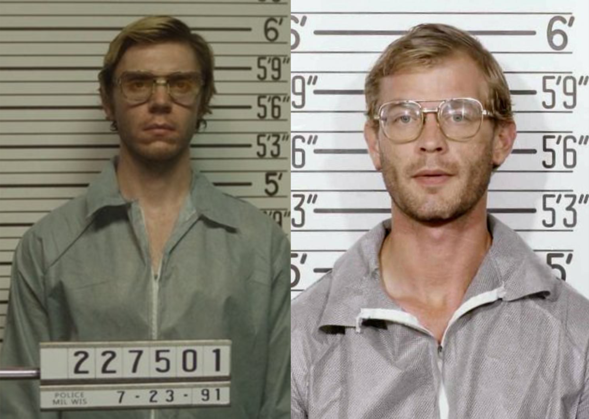 Эван Питерс в роли Джеффри Дамера и Джеффри Дамер.