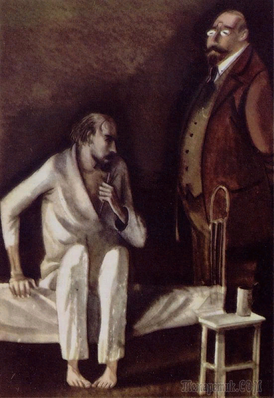 Палата 6 чехов герои. Палата 6 чехова. чехов палата номер 6 рагин. палата 6 чехов иллюстрации.
