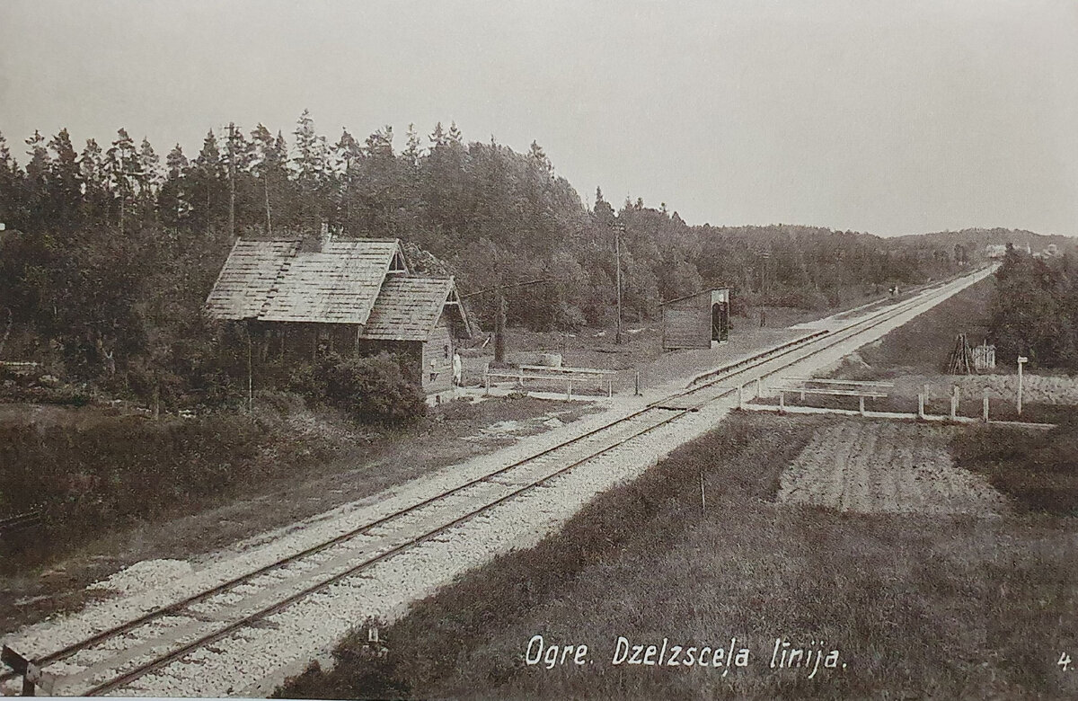 Железная дорога у станции Яуногре. 1930е годы. LNB