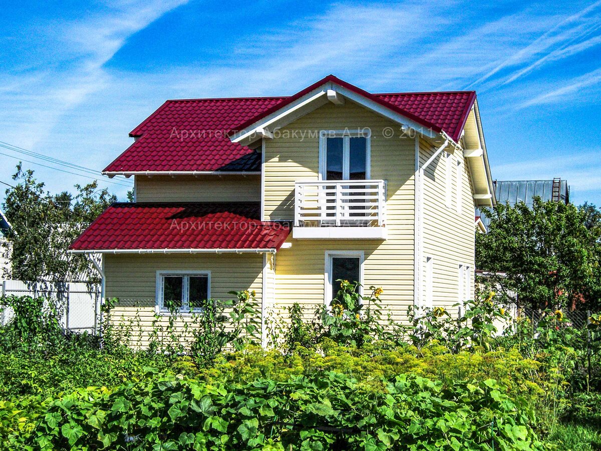 Главный фасад каркасного здания 