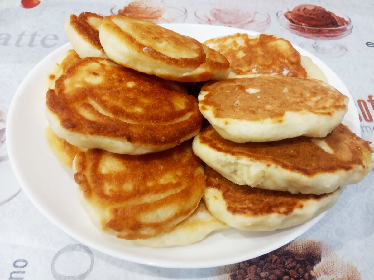 Рецепт оладий из муки и манки, без яиц | Кулинарный блог Галины Кундиус |  Дзен