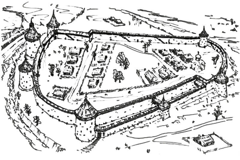 Так крепость выглядела на пике своего развития.