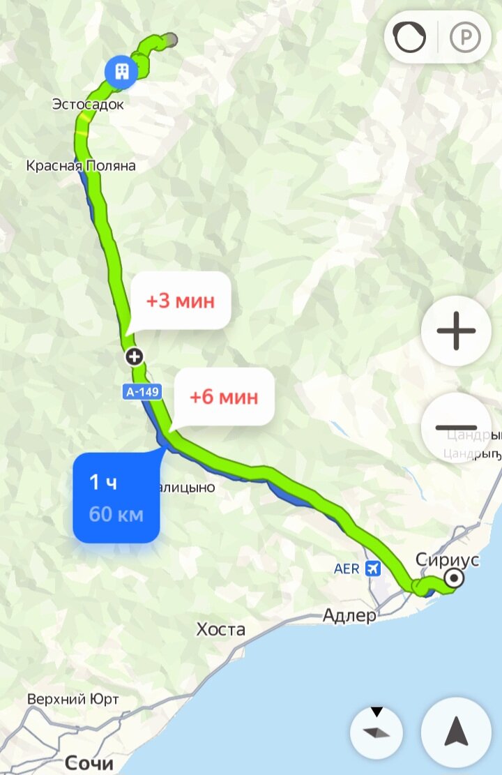 Маршрут на машине