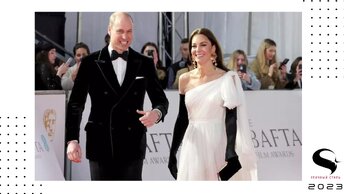 Кейт с помощью оперных перчаток до подмышек и сережеккапель Zara, миддлтон обновила свое платье для церемонии bafta 2019.