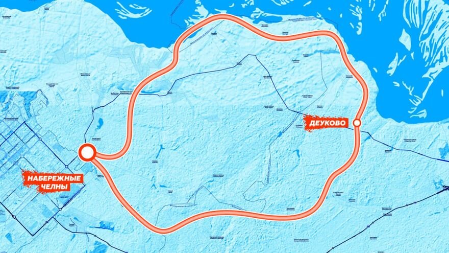 Примерный маршрут снегоходного ралли-рейда «Снежная тропа»
