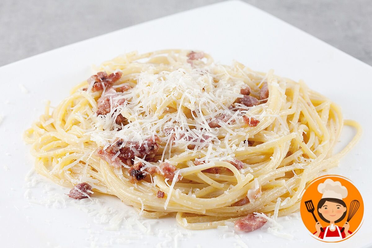 Простые спагетти карбонара