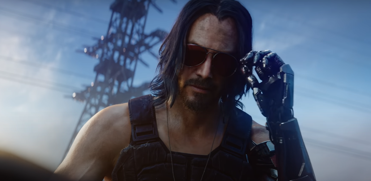 кадр из заставки игры Cyberpunk 2077