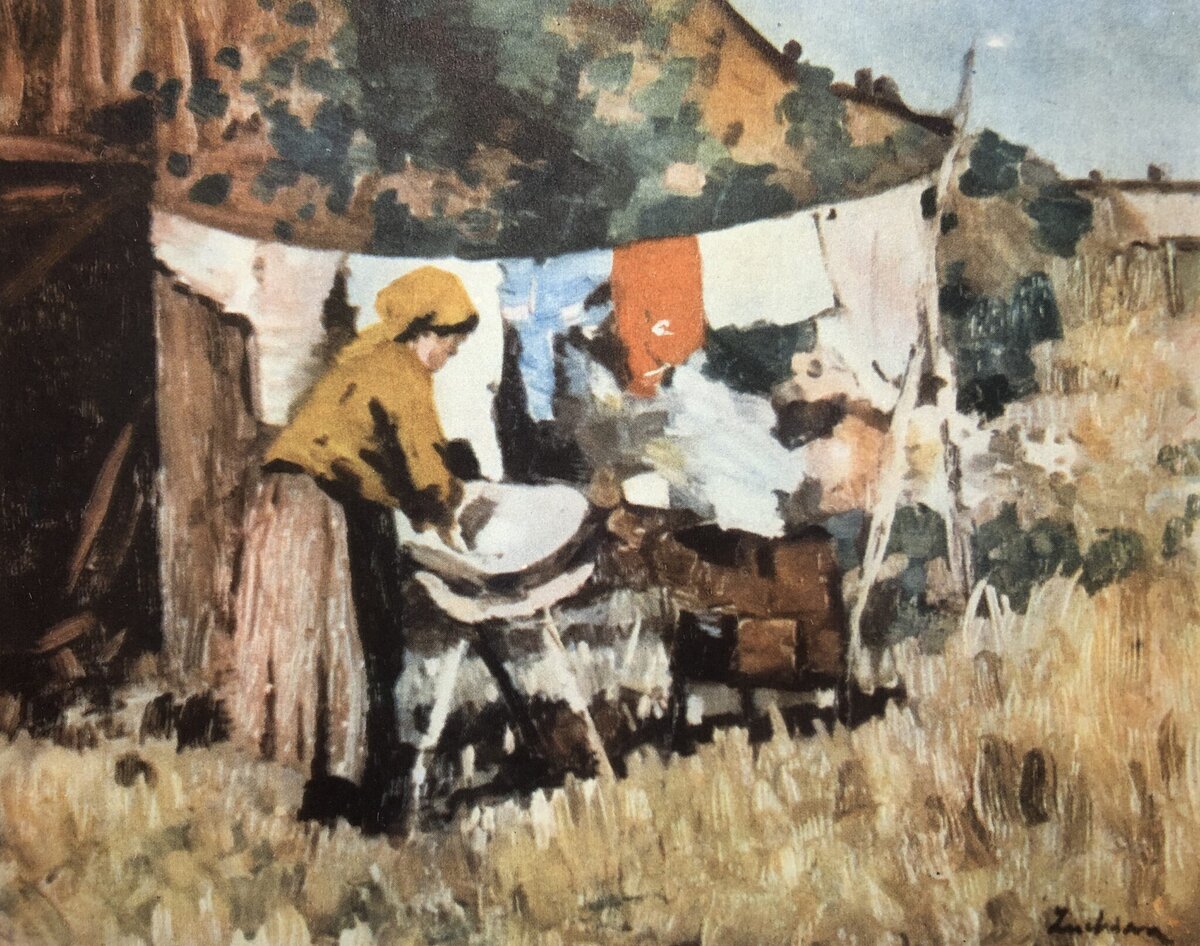 ШТЕФАН ЛУКЬЯН (1868 — 1916) 
Прачка. 1907г.
Холст. Масло.
Национальная галерея музея искусств Румынии.