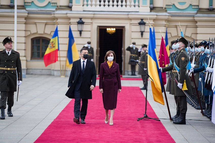 Президент Украины Владимир Зеленский и президент Молдовы Майя Санду Фото: nokta.md