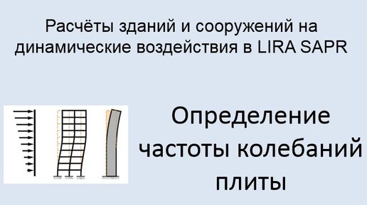 Расчёт на динамические воздействия в Lira Sapr Урок 3 Колебания плиты