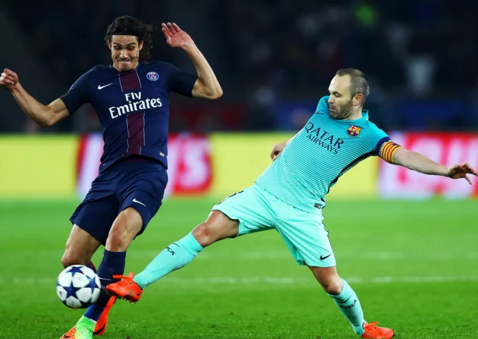 Кавани и Иньеста. Оба уже не играют за команды.