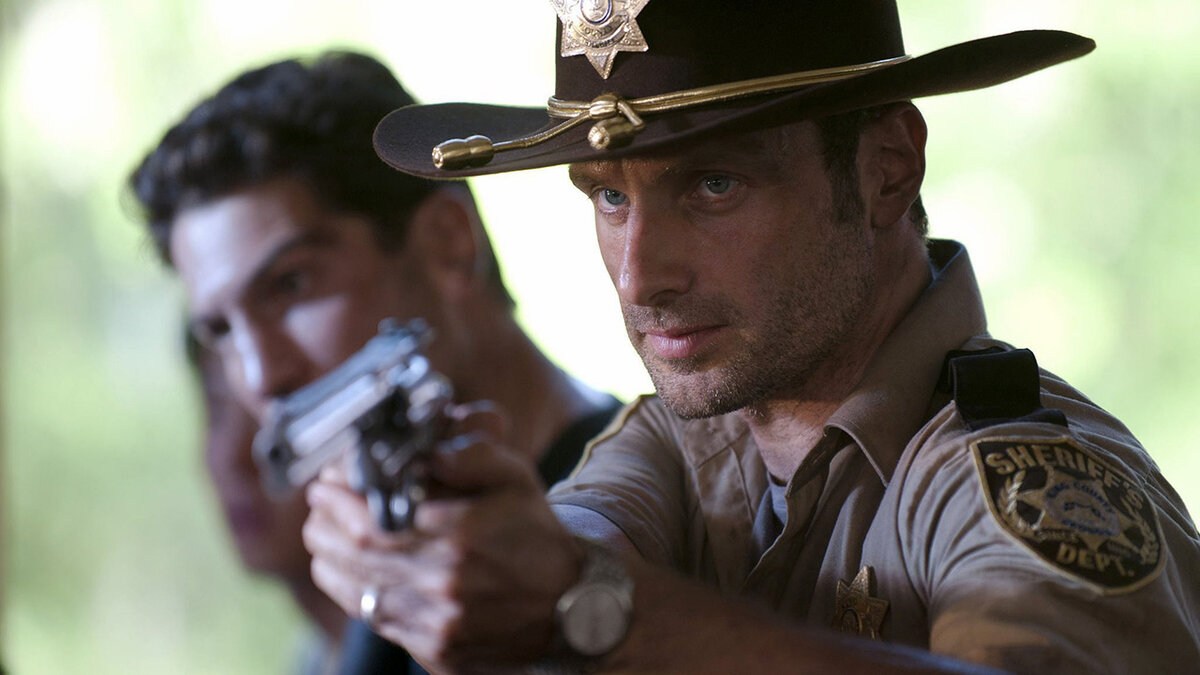 снимок со съемок "The Walking Dead"