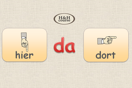 hier, da, dort