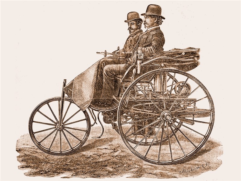 Зимой 1886 года немецкий механик Карл Бенц получил патент на изобретенное им трехколесное средство передвижения, оборудованное газовым двигателем, которое позже назовут автомобилем.