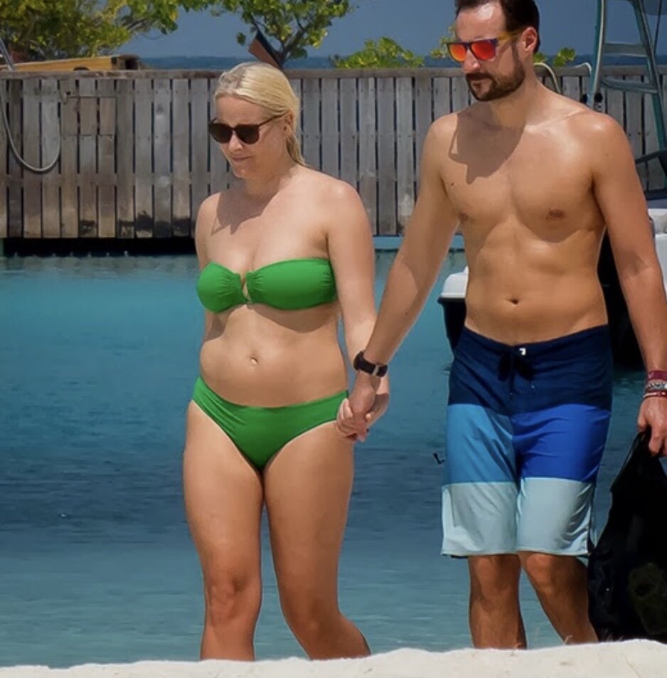 Фото из свободного источника. Крон принц со своей женой на отдыхе 