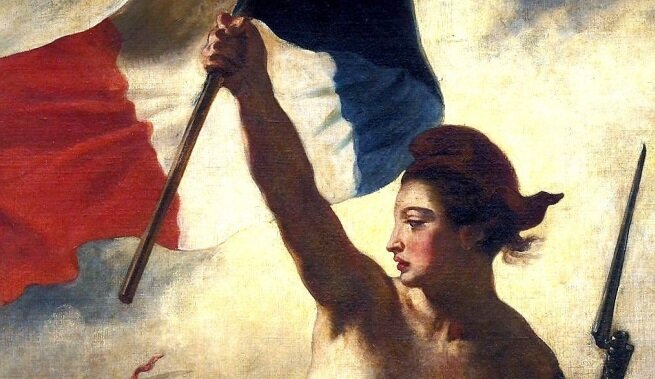 Свобода, ведущая народ. Фрагмент картины