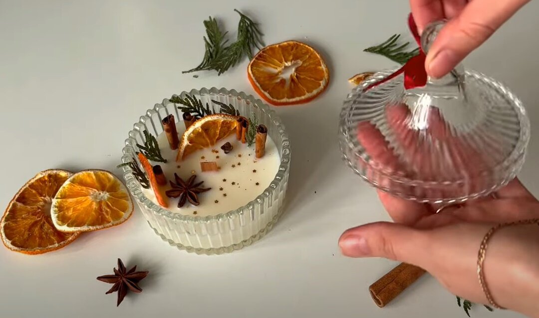    Новогодняя свеча своими рукамиИсточник: Кадр из ролика