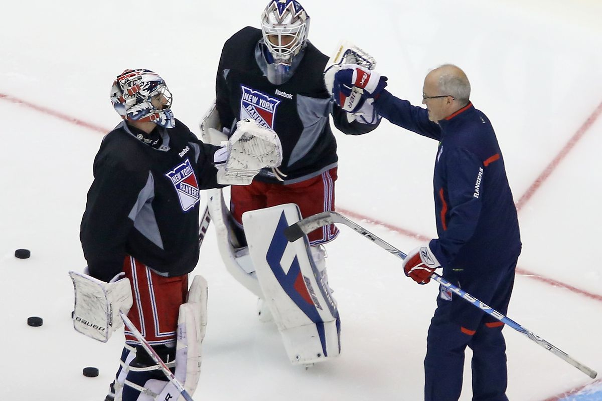 Бенуа Аллер и вратари "Рейнджерс"